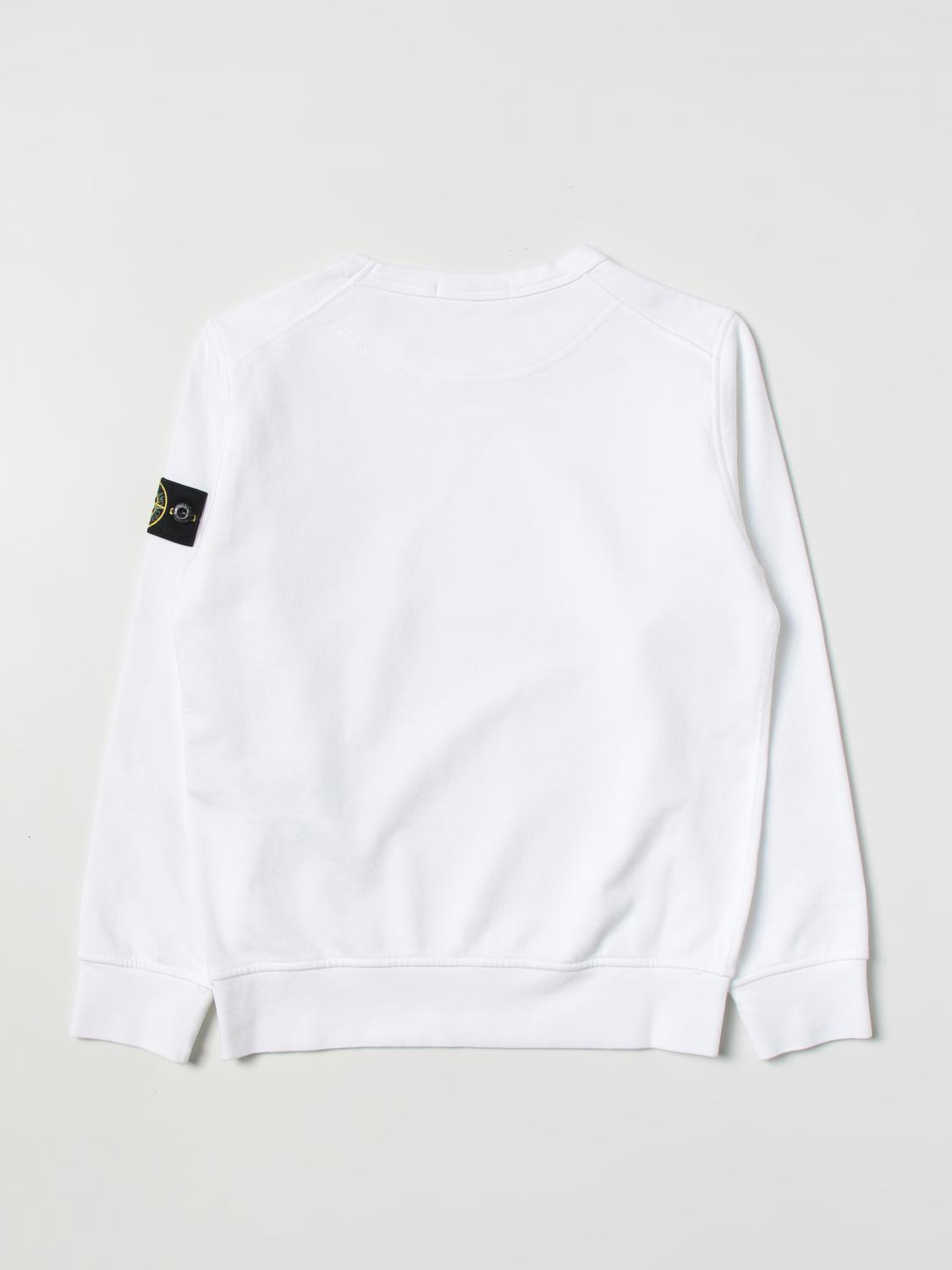 STONE ISLAND JUNIOR PULLOVER: Pullover kinder Stone Island, Weiß - Img 2