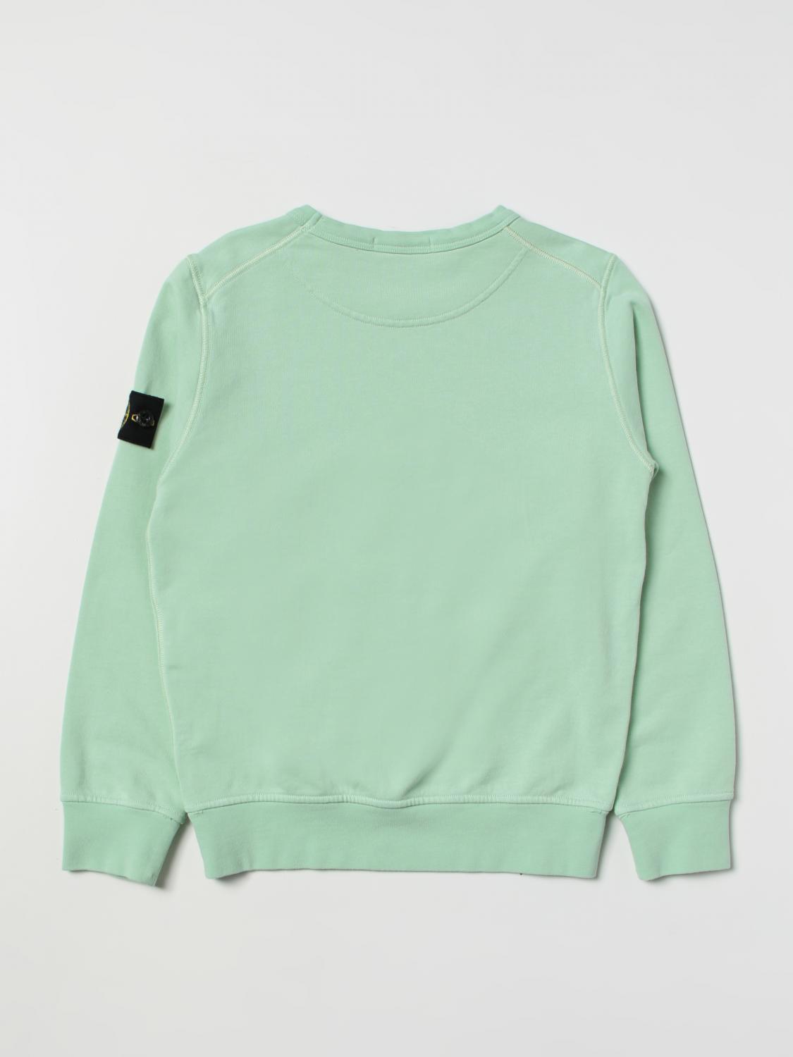 STONE ISLAND JUNIOR PULL: Pull enfant Stone Island, Vert Prairie - Img 2
