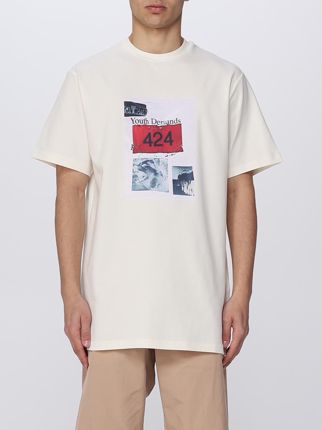 424 T-SHIRT: T-shirt men 424, White - Img 1