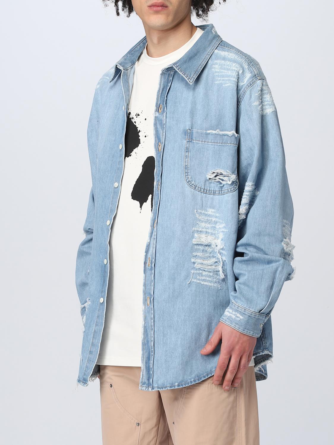 424 CHEMISE: Blazer homme 424, Denim - Img 4