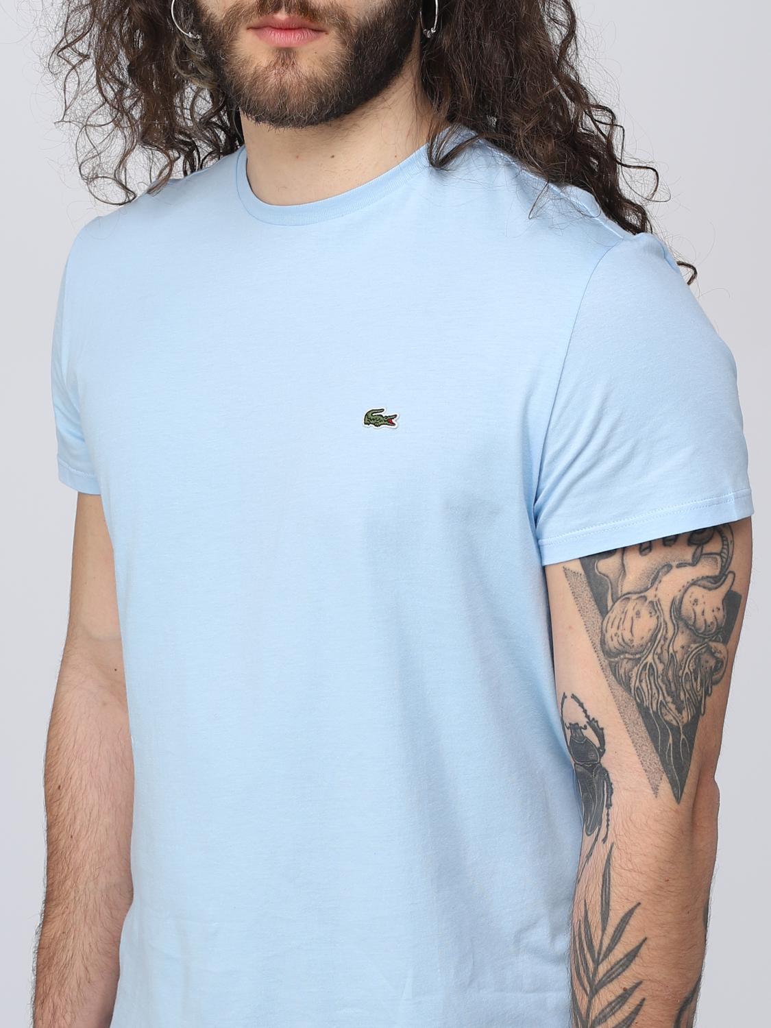 LACOSTE CAMISETA: Camiseta hombre Lacoste, Azul Claro - Img 3