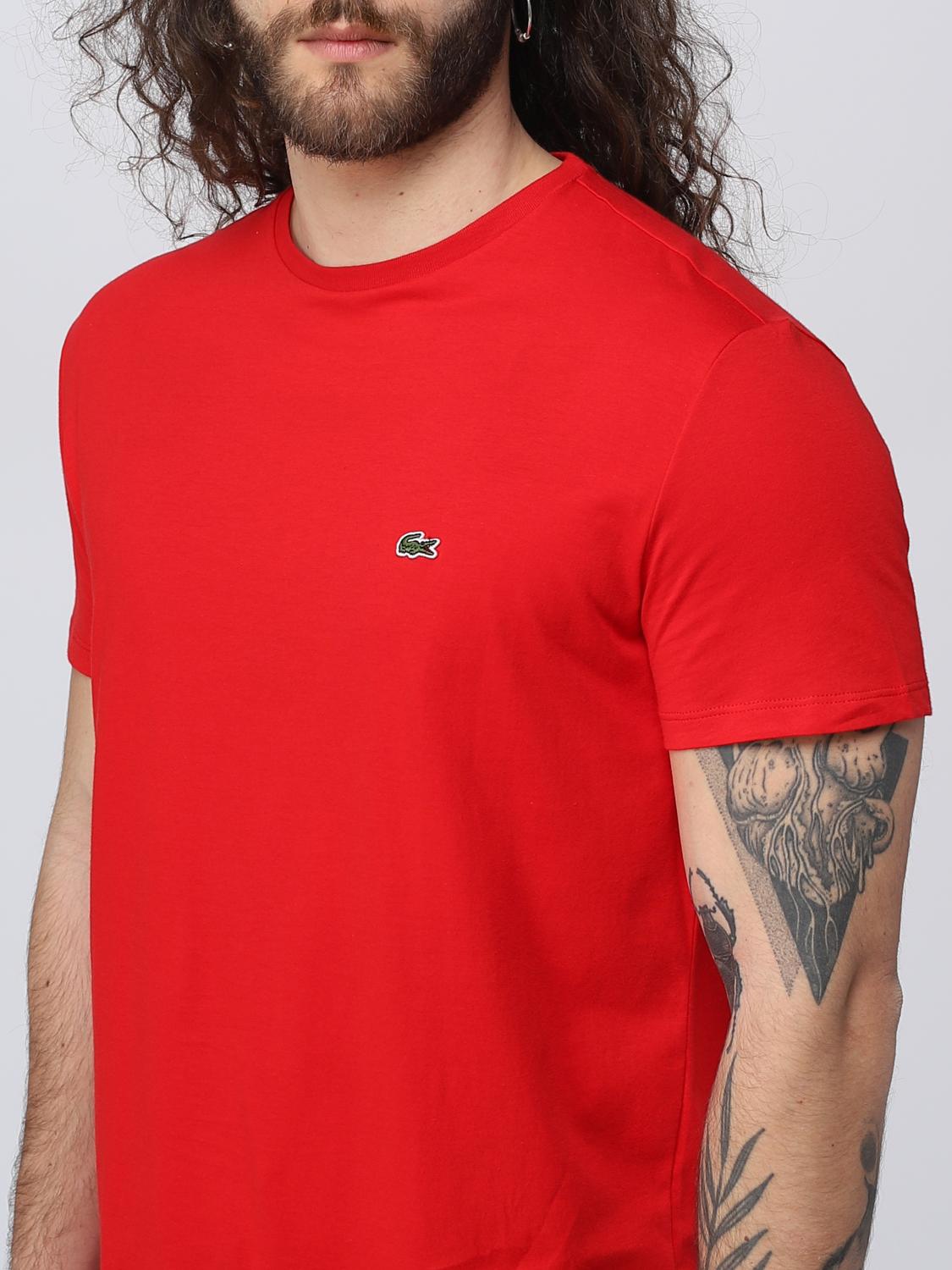 LACOSTE ФУТБОЛКА: Футболка Мужское Lacoste, Красный - Img 3