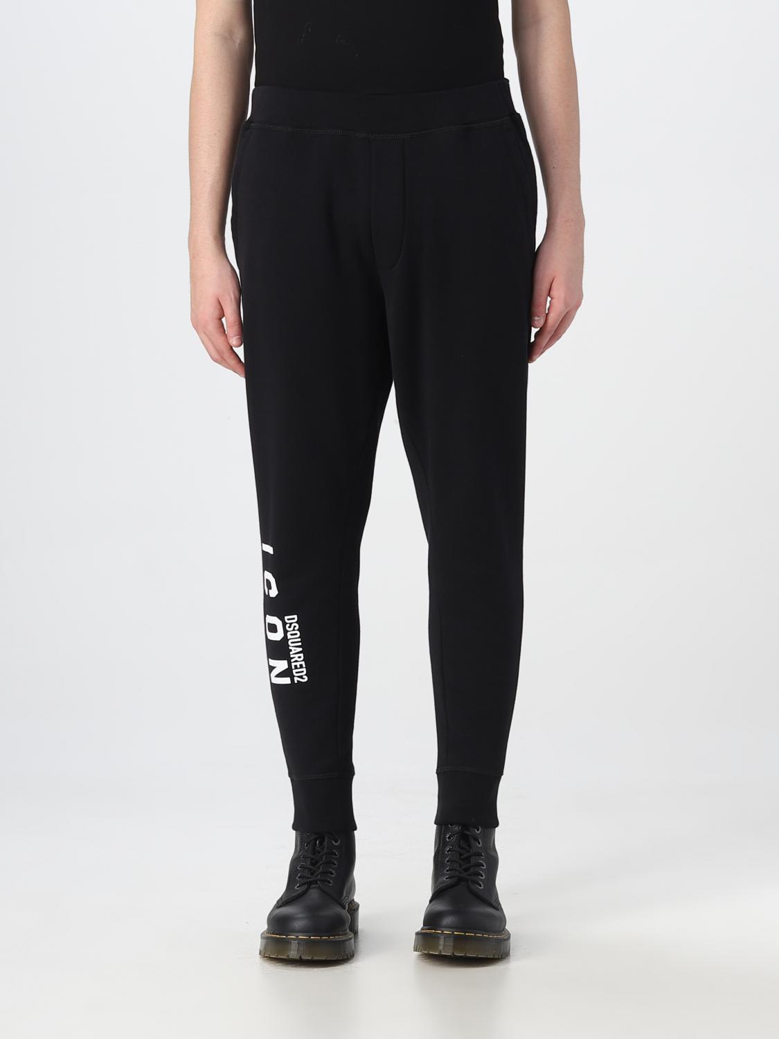 Dsquared² Black Checkered High Waist Straight Pants