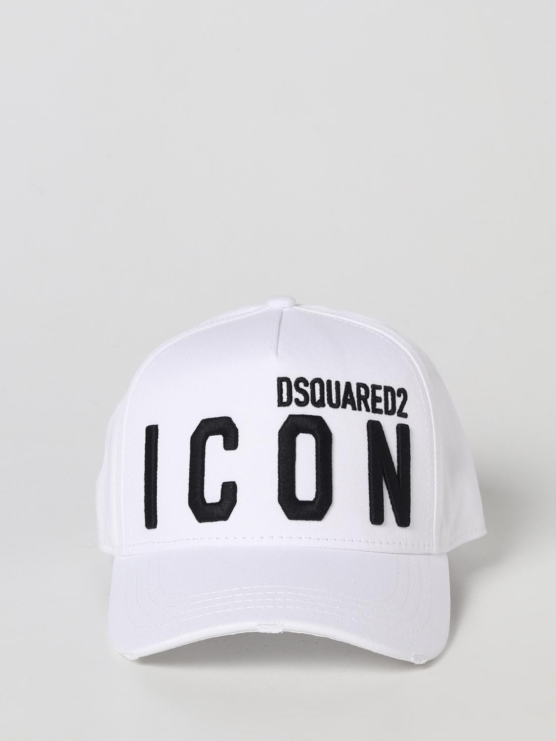 DSQUARED2 HAT: Dsquared2 hat in cotton, White - Img 2