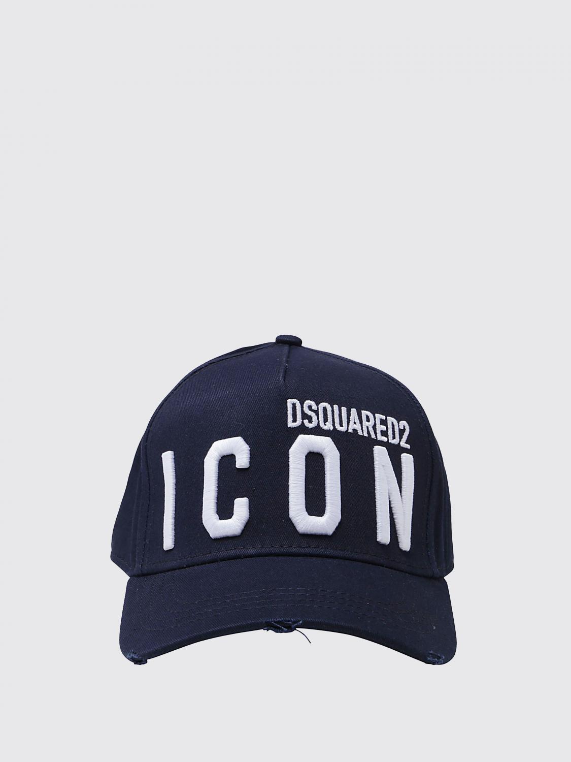 DSQUARED2 HAT: Hat men Dsquared2, Blue - Img 1