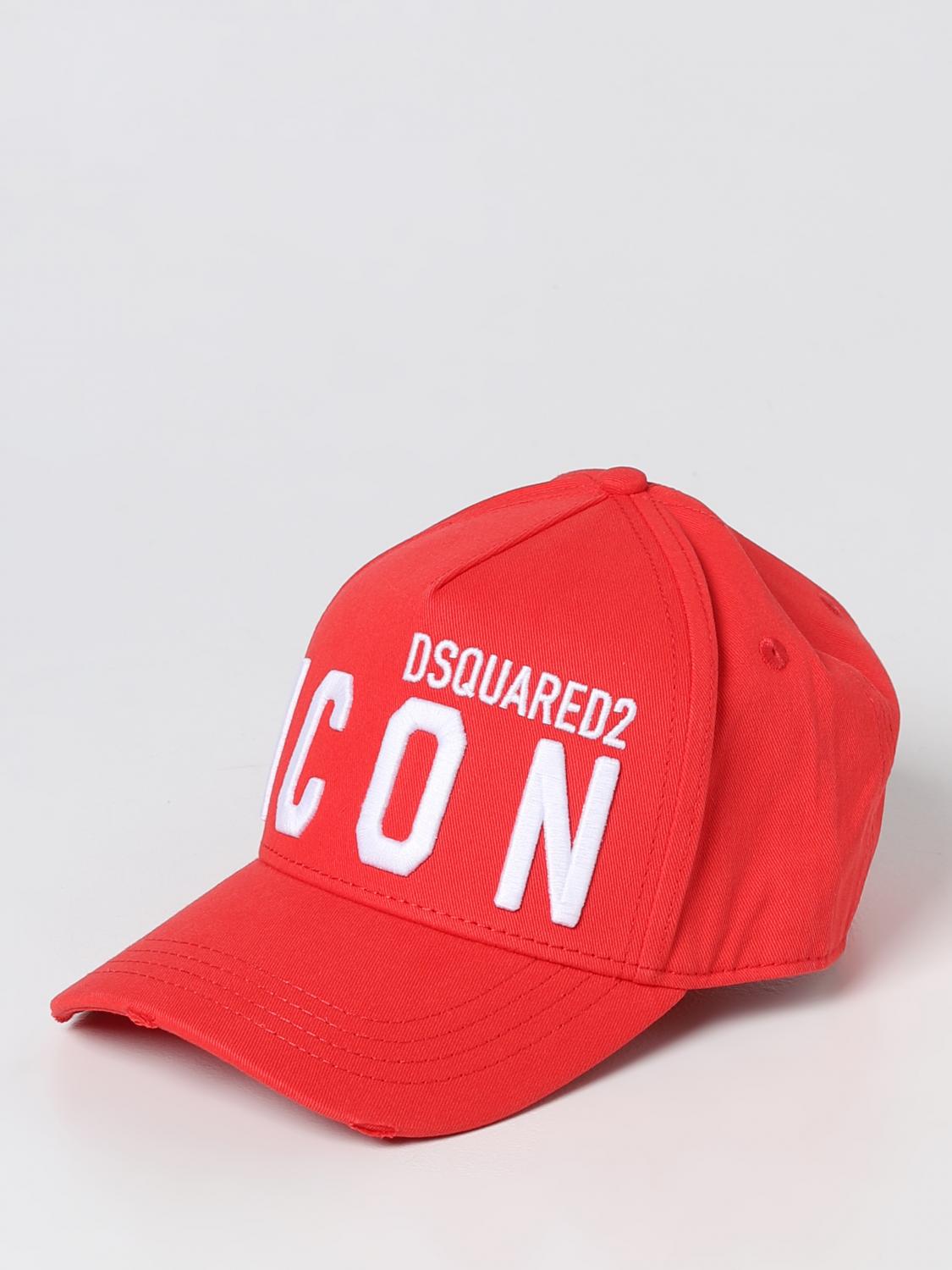 DSQUARED2 HAT: Dsquared2 hat in cotton, Coral - Img 1