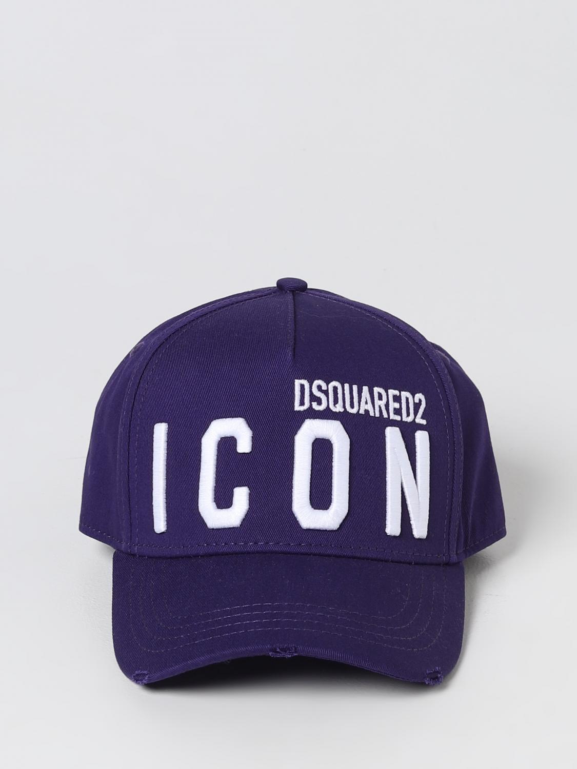 DSQUARED2 HAT: Dsquared2 hat in cotton, Violet - Img 2