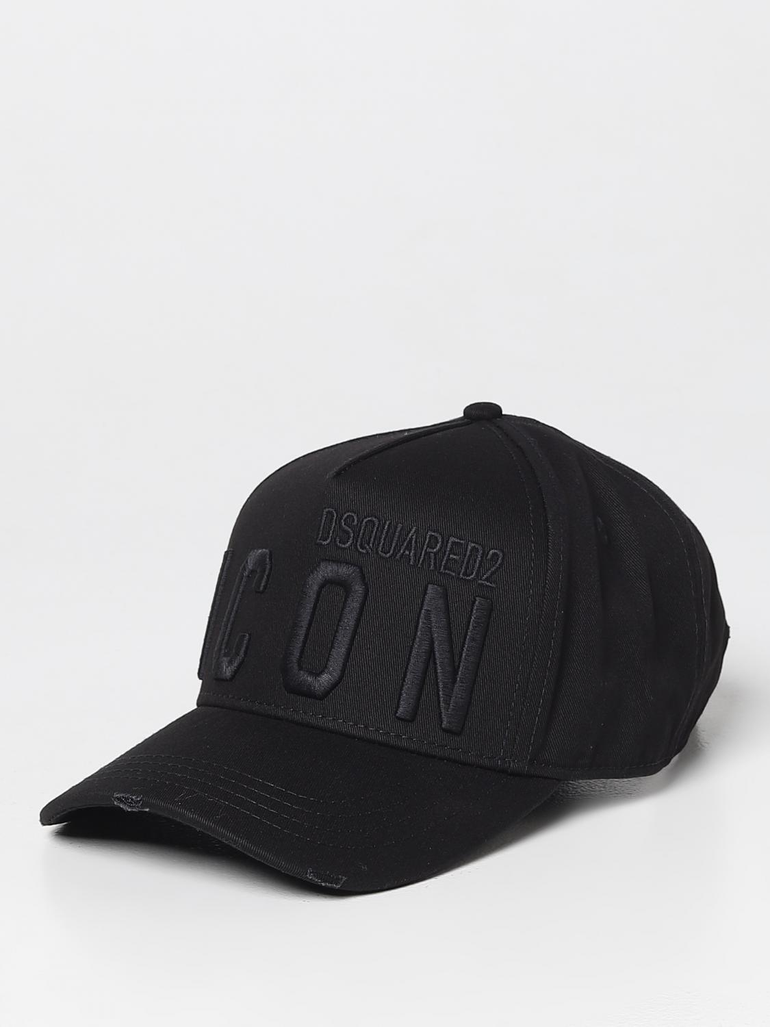 DSQUARED2 HAT: Dsquared2 hat in cotton, Black 1 - Img 1