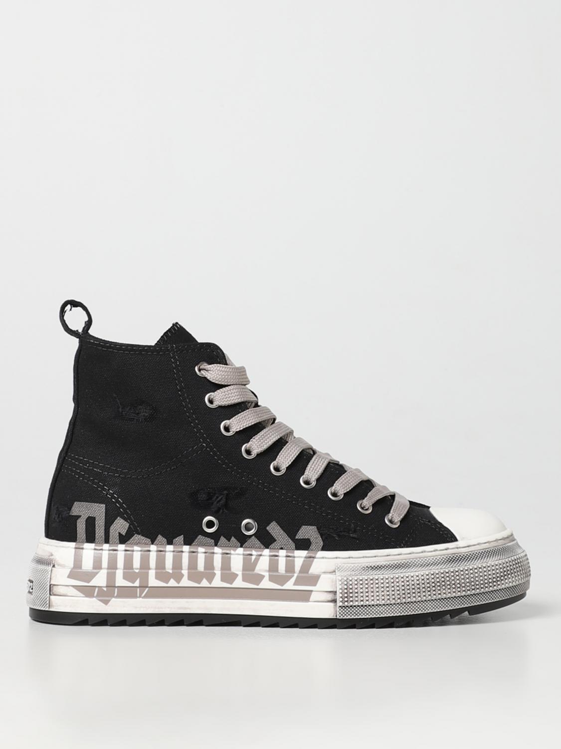 DSQUARED2 SNEAKERS: Sneakers Berlin Dsquared2 in tessuto, Nero - Img 1