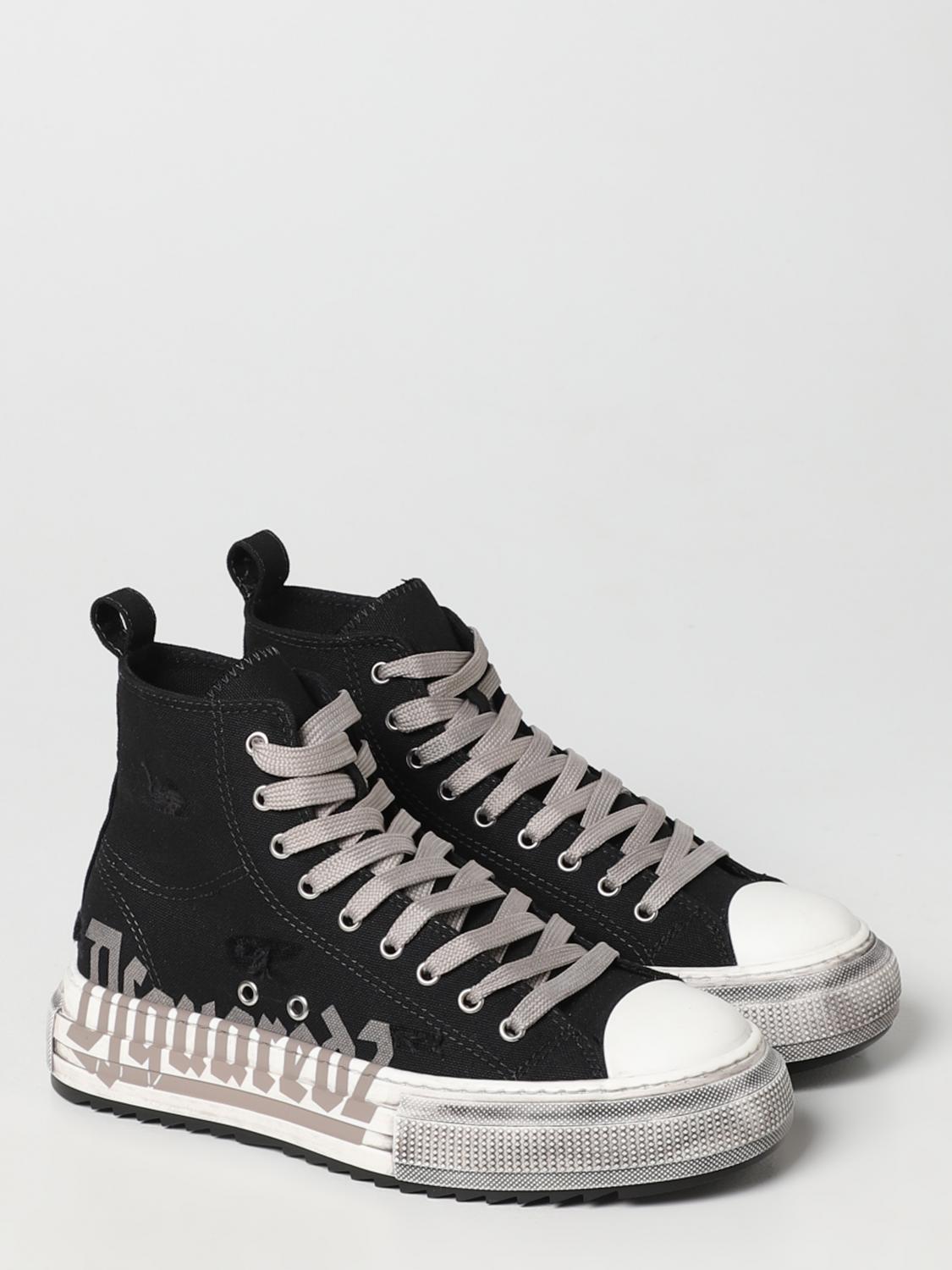 DSQUARED2 SNEAKERS: Sneakers Berlin Dsquared2 in tessuto, Nero - Img 2