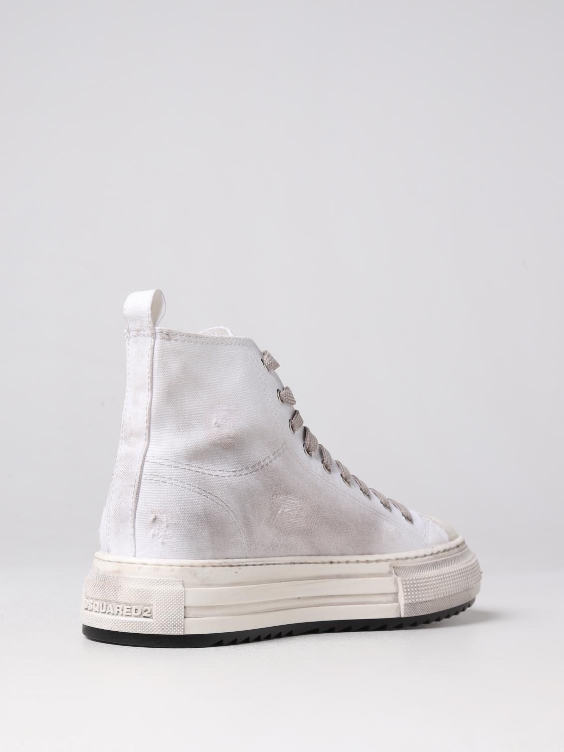 DSQUARED2 SNEAKERS: Sneakers Berlin Dsquared2 in tessuto, Panna - Img 3