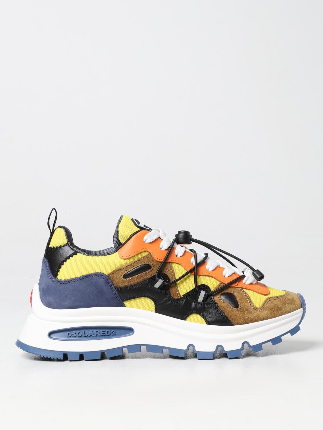 Dsquared2 Run DS2 sneakers in leather and technical fabric - Beige