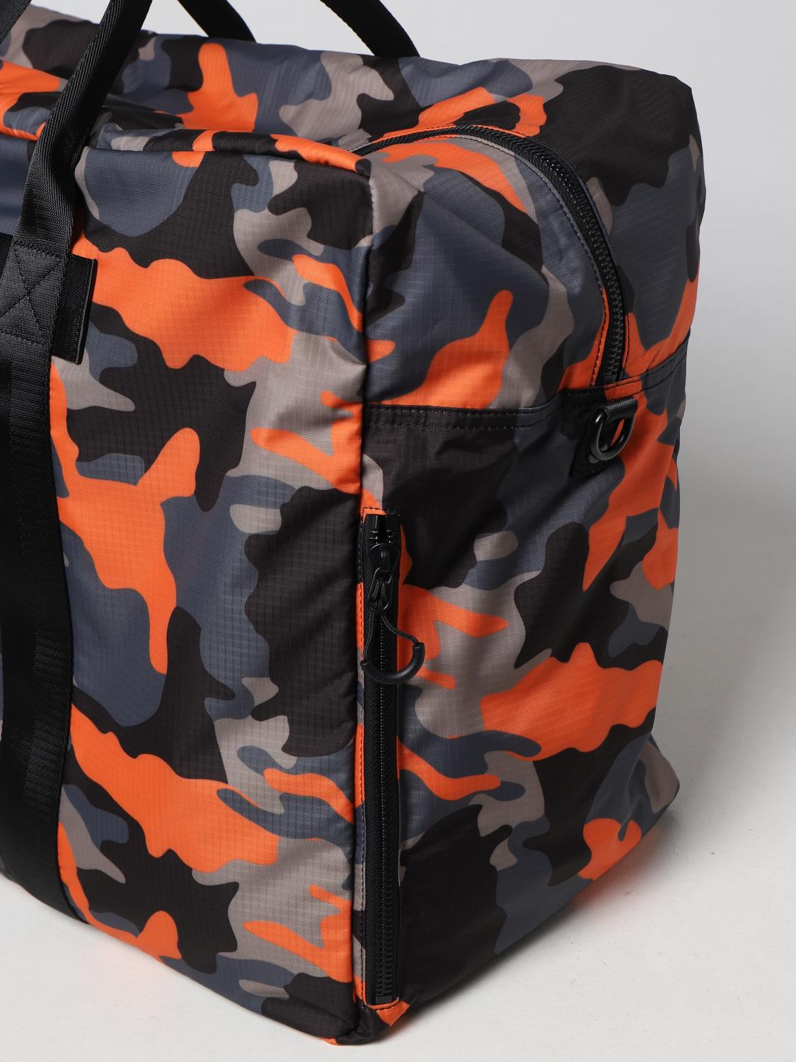 DSQUARED2 TRAVEL BAG: Dsquared2 bag in camouflage nylon, Orange - Img 3