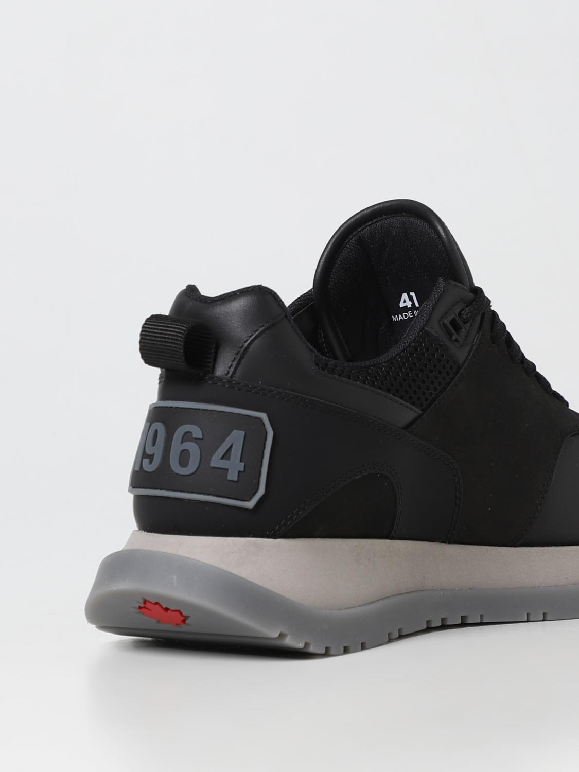 DSQUARED2 SNEAKERS: Dsquared2 Running sneakers in leather and mesh, Grey - Img 3