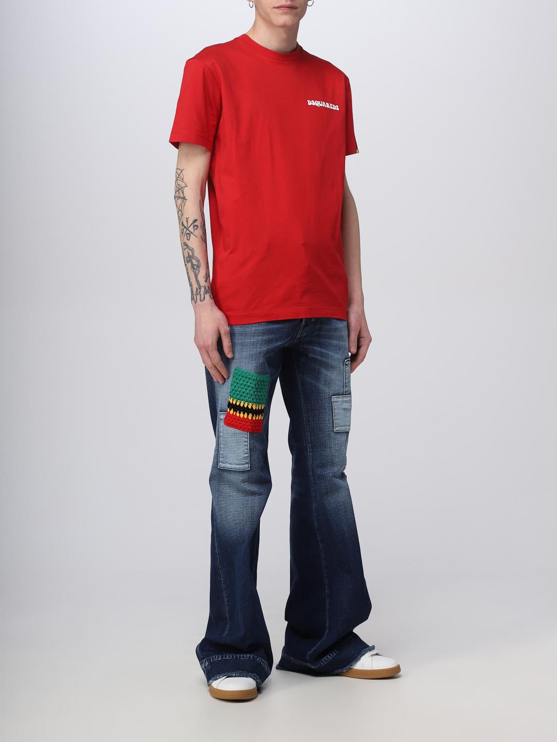 DSQUARED2 CAMISETA: Camiseta hombre Dsquared2, Rojo - Img 2