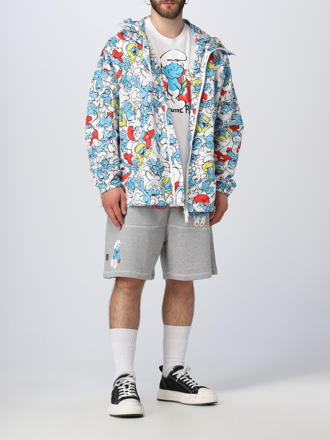 Dsquared2 Smurfs One Life One Planet X nylon jacket - Gnawed Blue