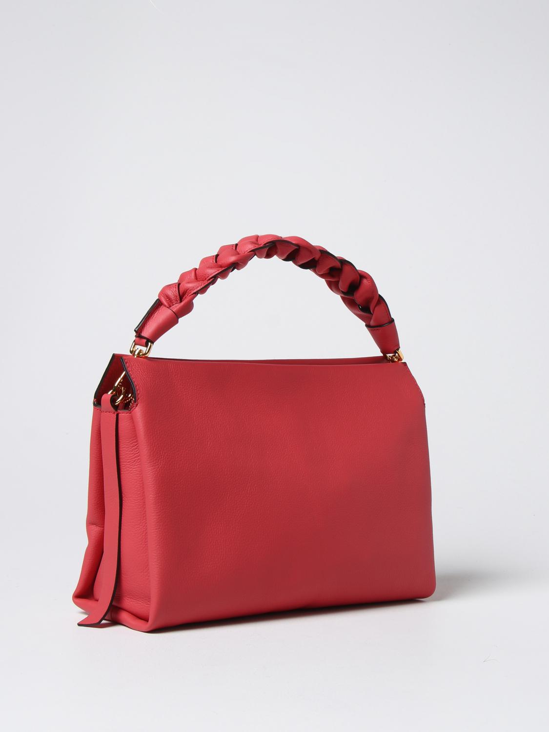COCCINELLE BORSA A SPALLA: Borsa Bohème Coccinelle in pelle a grana, Rosso - Img 2