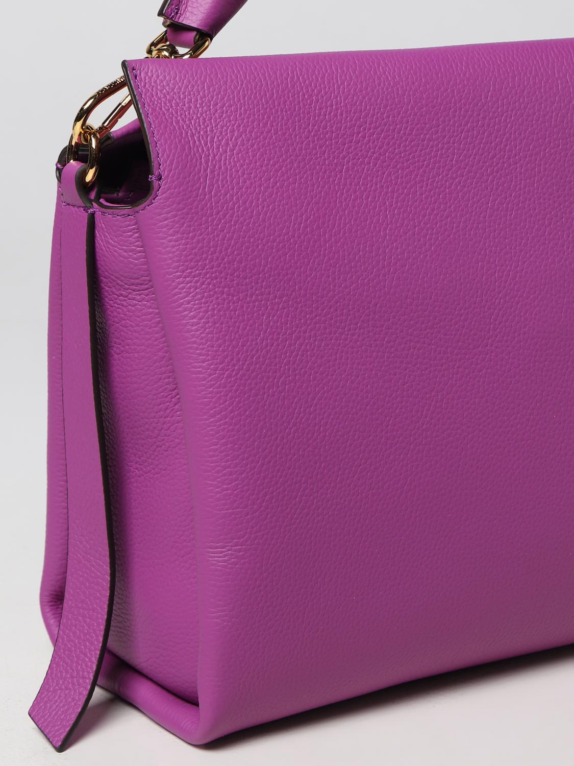 COCCINELLE BORSA A SPALLA: Borsa Bohème Coccinelle in pelle a grana, Viola - Img 3