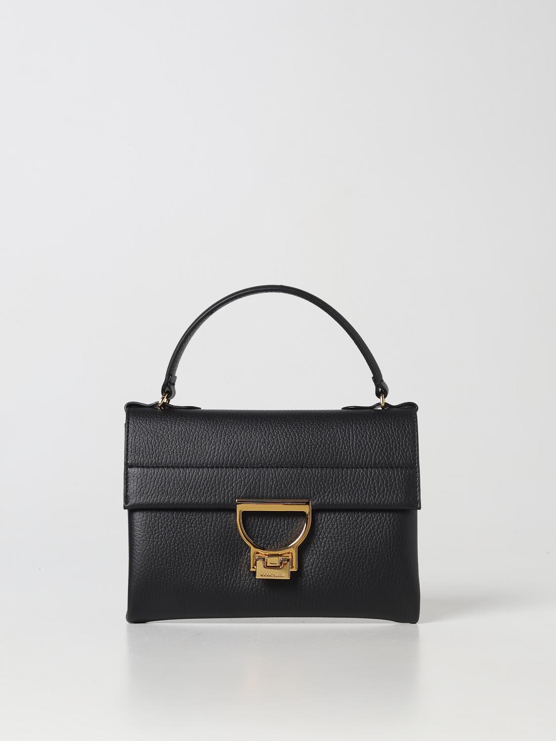 COCCINELLE BORSA MINI: Borsa Arlettis Coccinelle in pelle martellata, Nero - Img 1