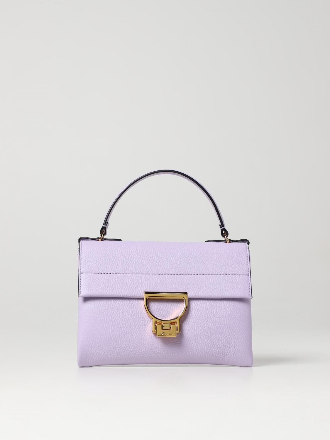 COCCINELLE BORSA MINI: Borsa Arlettis Coccinelle in pelle martellata, Lavanda - Img 1