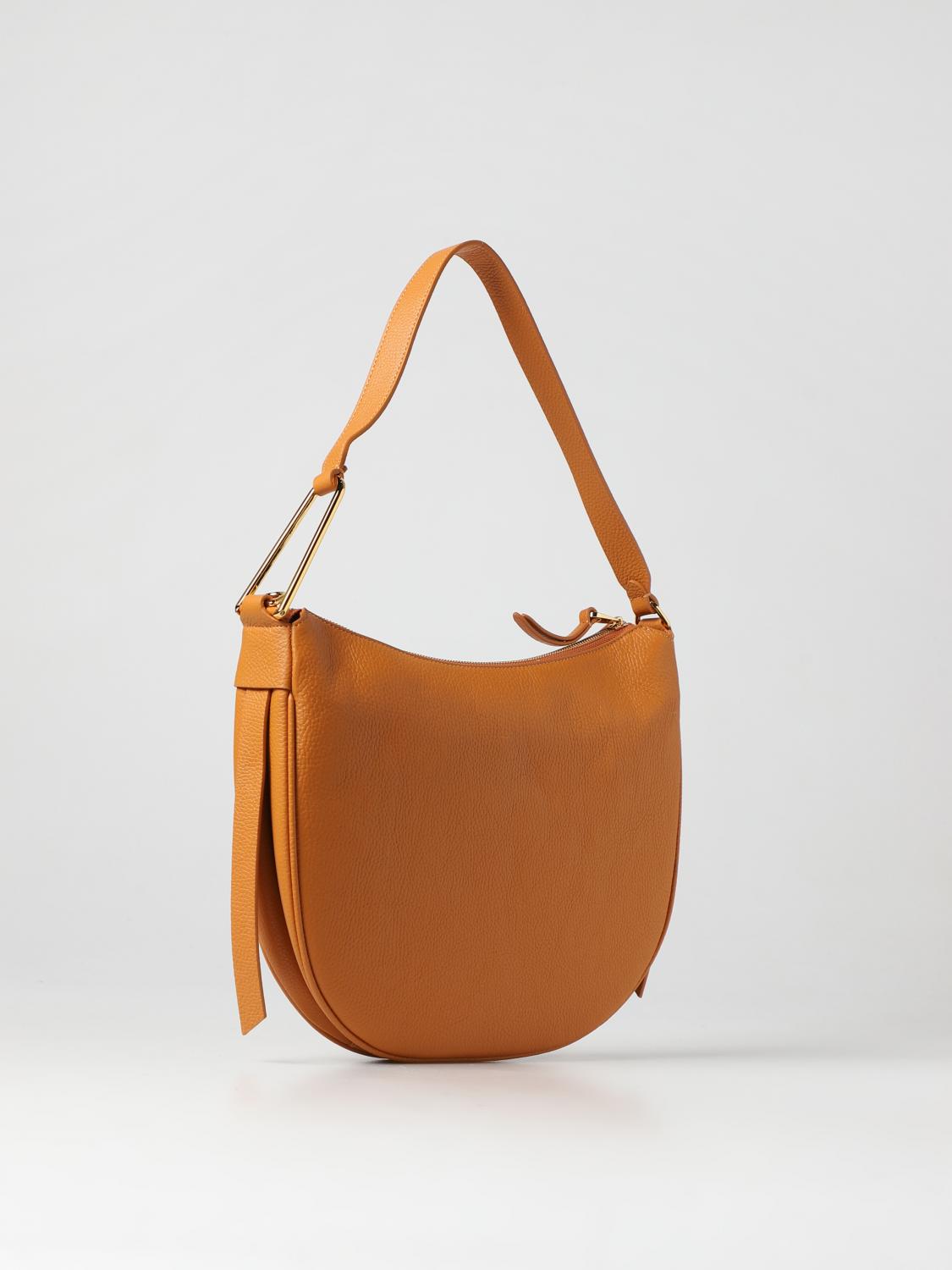 COCCINELLE BORSA A SPALLA: Borsa Priscilla Coccinelle in pelle a grana, Arancione - Img 2