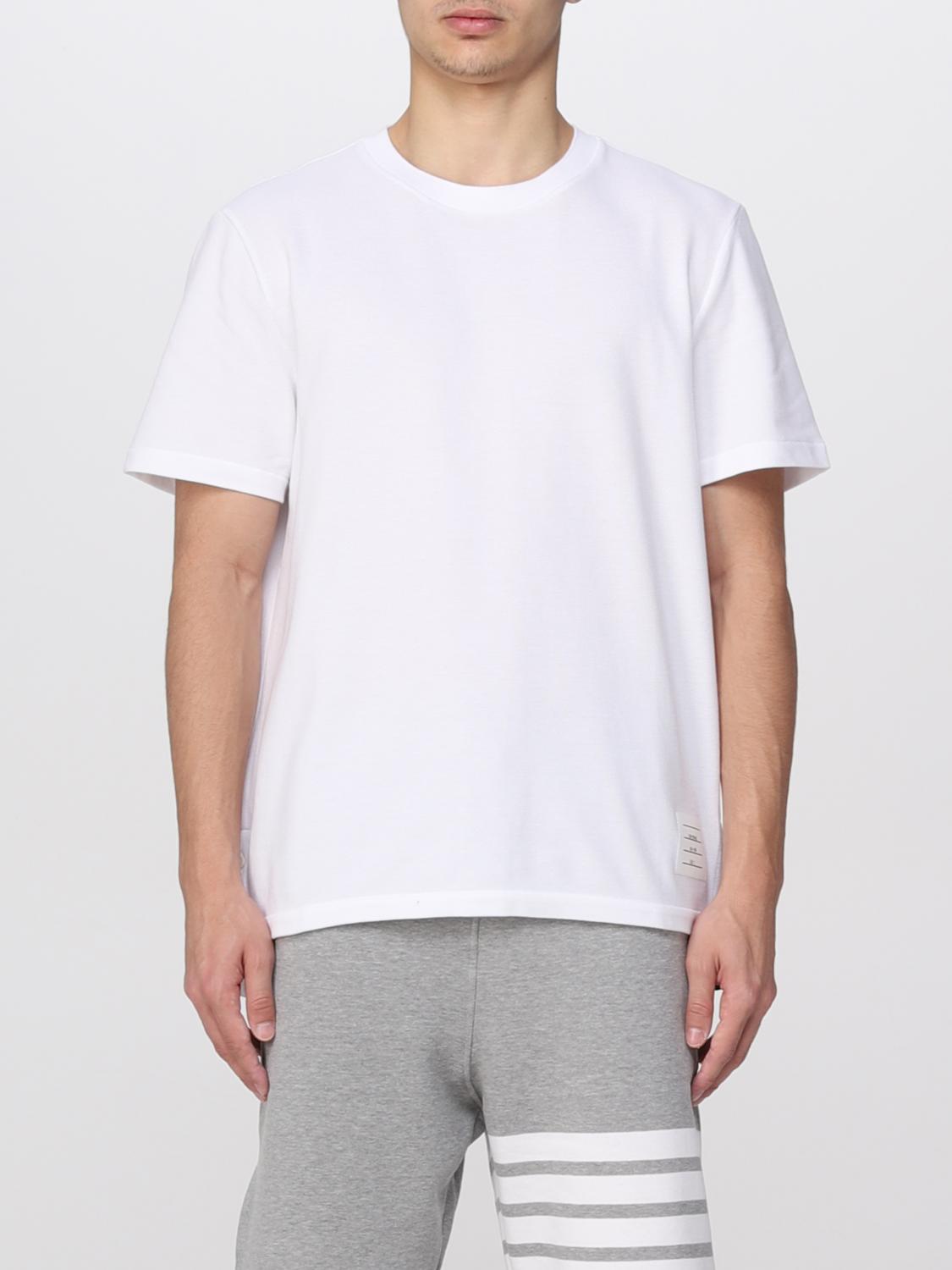 THOM BROWNE T-SHIRT: Thom Browne cotton t-shirt, White - Img 1