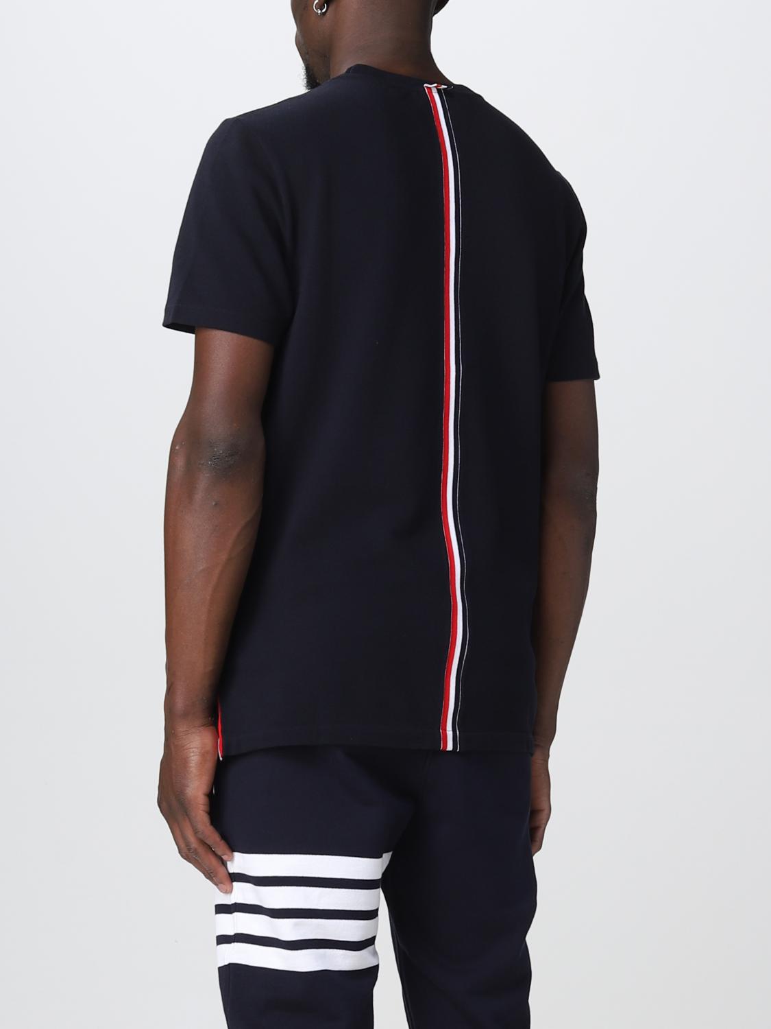 THOM BROWNE T-SHIRT: Thom Browne cotton t-shirt, Navy - Img 3