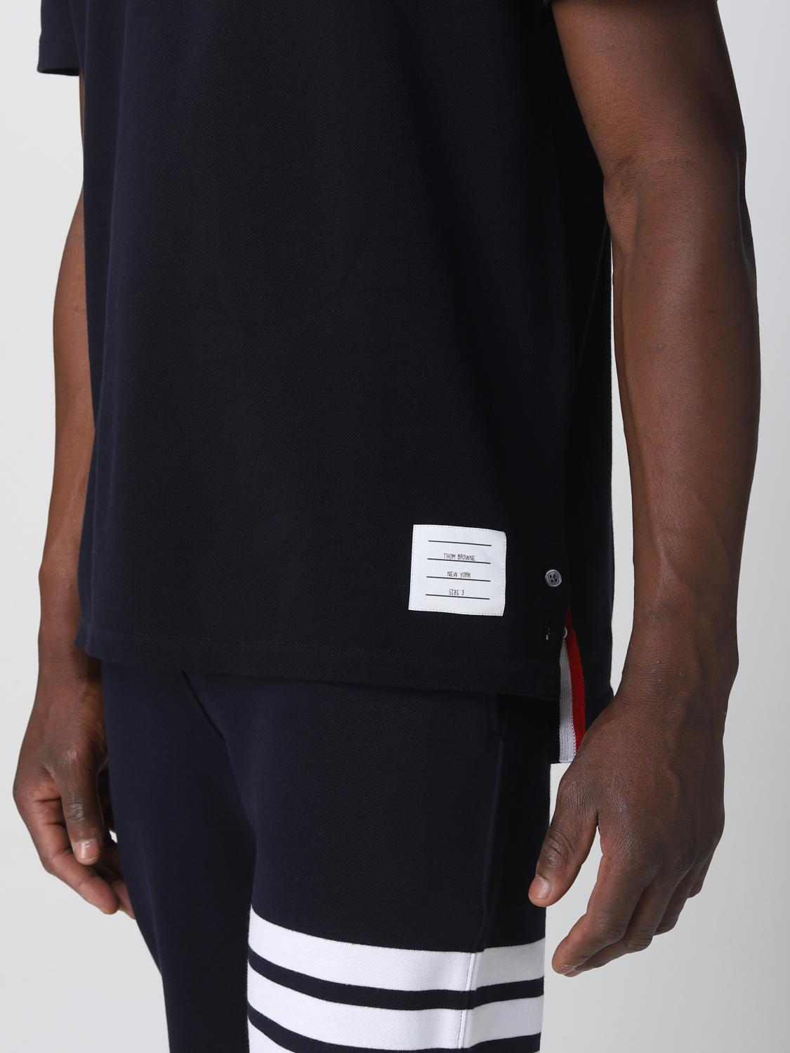 THOM BROWNE T-SHIRT: Thom Browne cotton t-shirt, Navy - Img 5