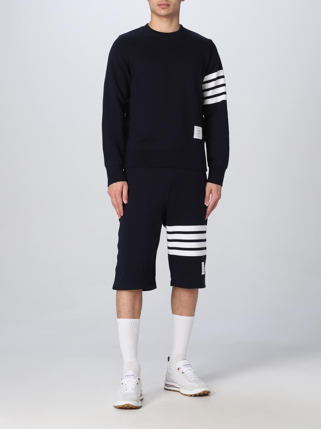 THOM BROWNE FELPA: Felpa Thom Browne in cotone, Blue - Img 2