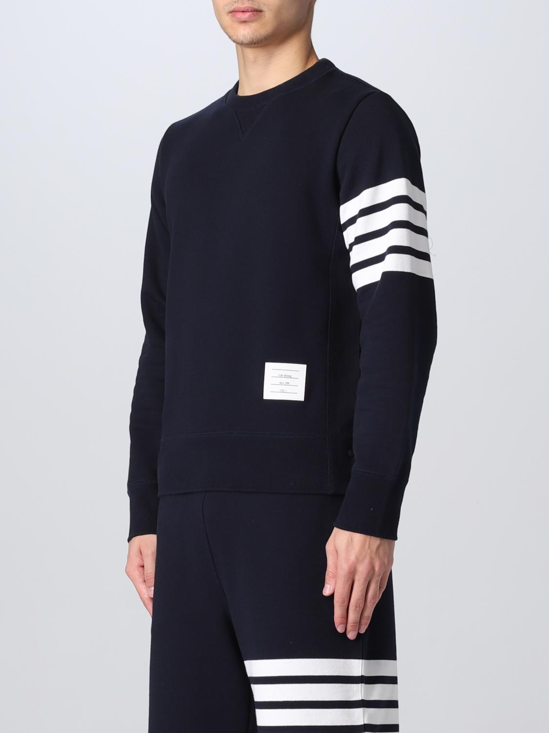 THOM BROWNE FELPA: Felpa Thom Browne in cotone, Blue - Img 4