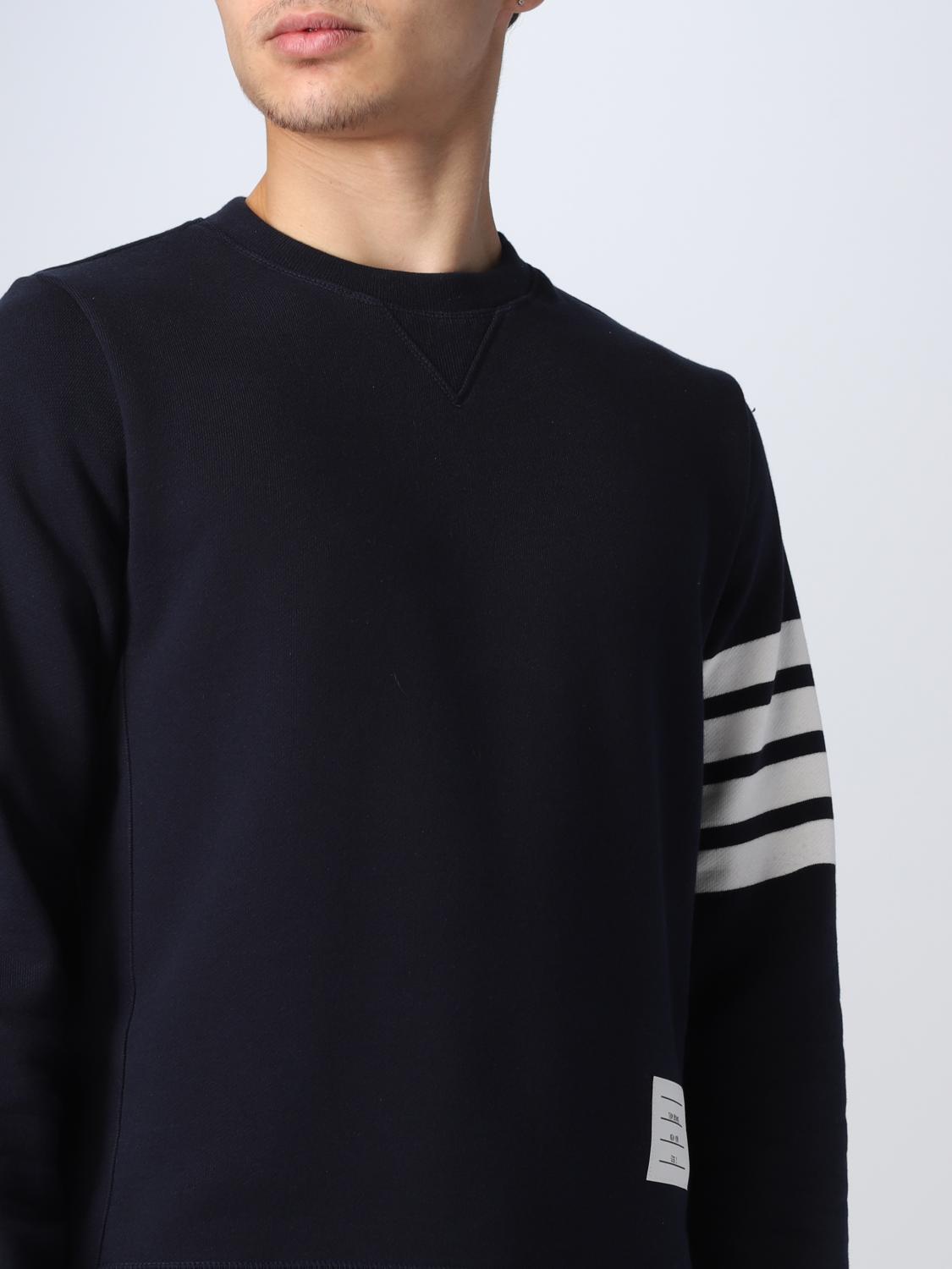 THOM BROWNE FELPA: Felpa Thom Browne in cotone, Blue - Img 5