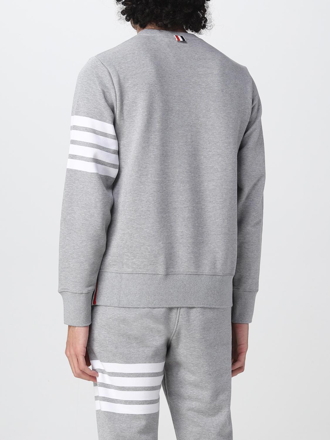 THOM BROWNE FELPA: Felpa Thom Browne in cotone, Grigio - Img 3