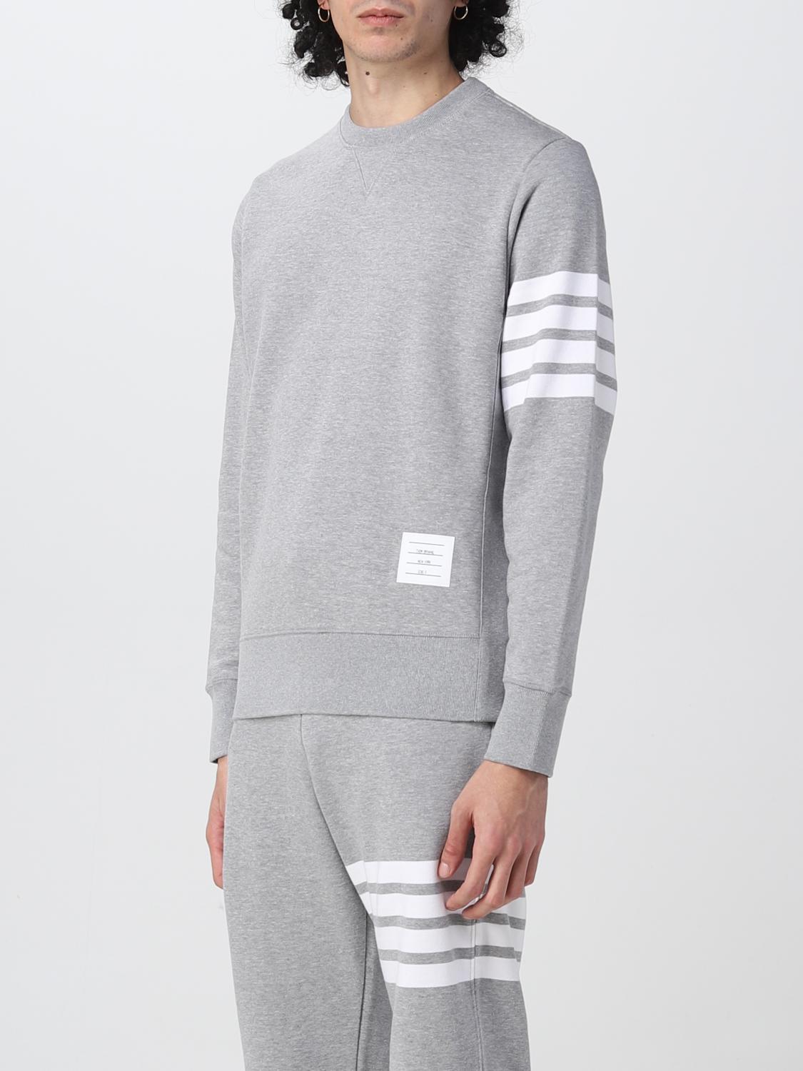 THOM BROWNE FELPA: Felpa Thom Browne in cotone, Grigio - Img 4