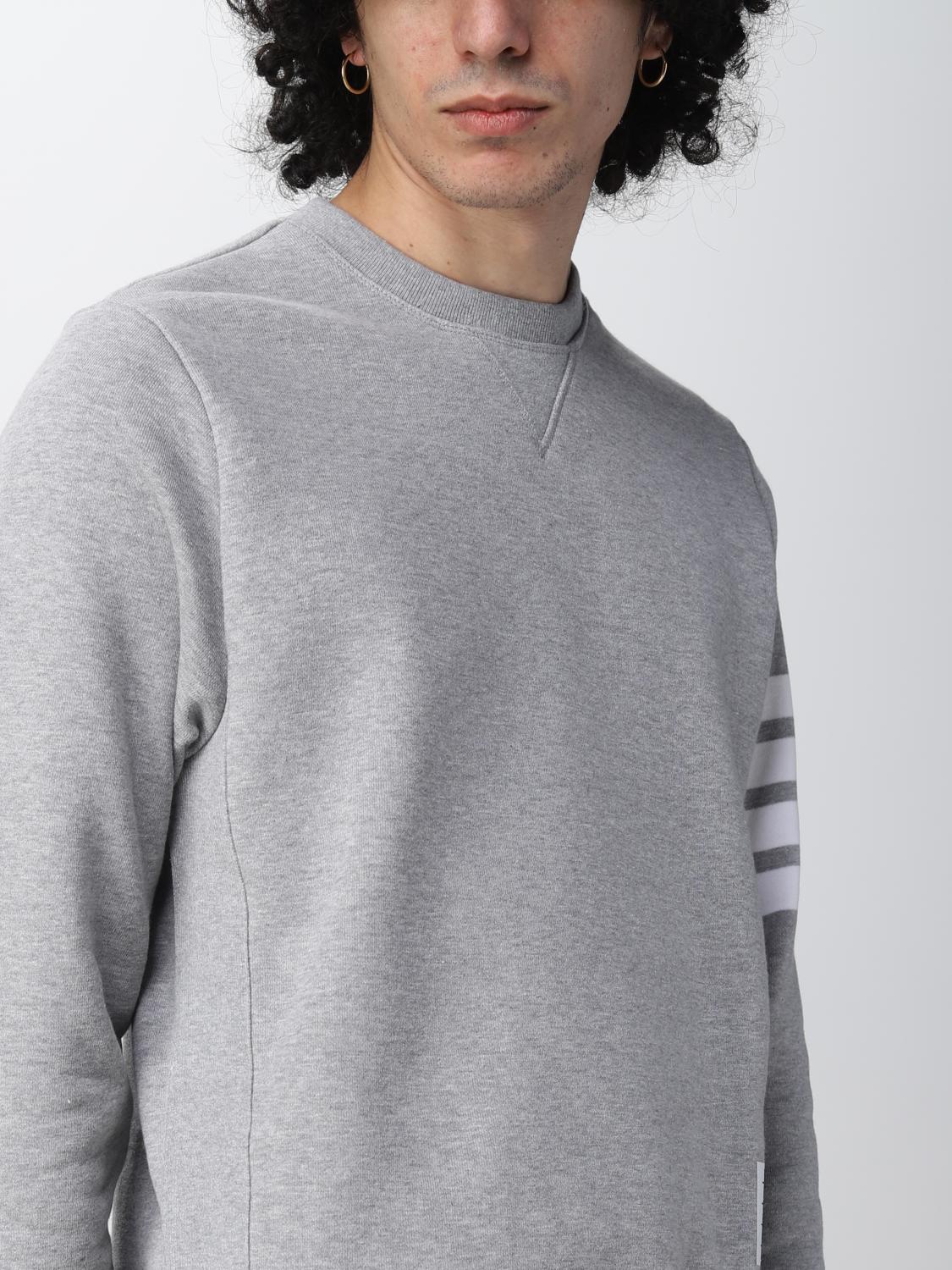 THOM BROWNE FELPA: Felpa Thom Browne in cotone, Grigio - Img 5