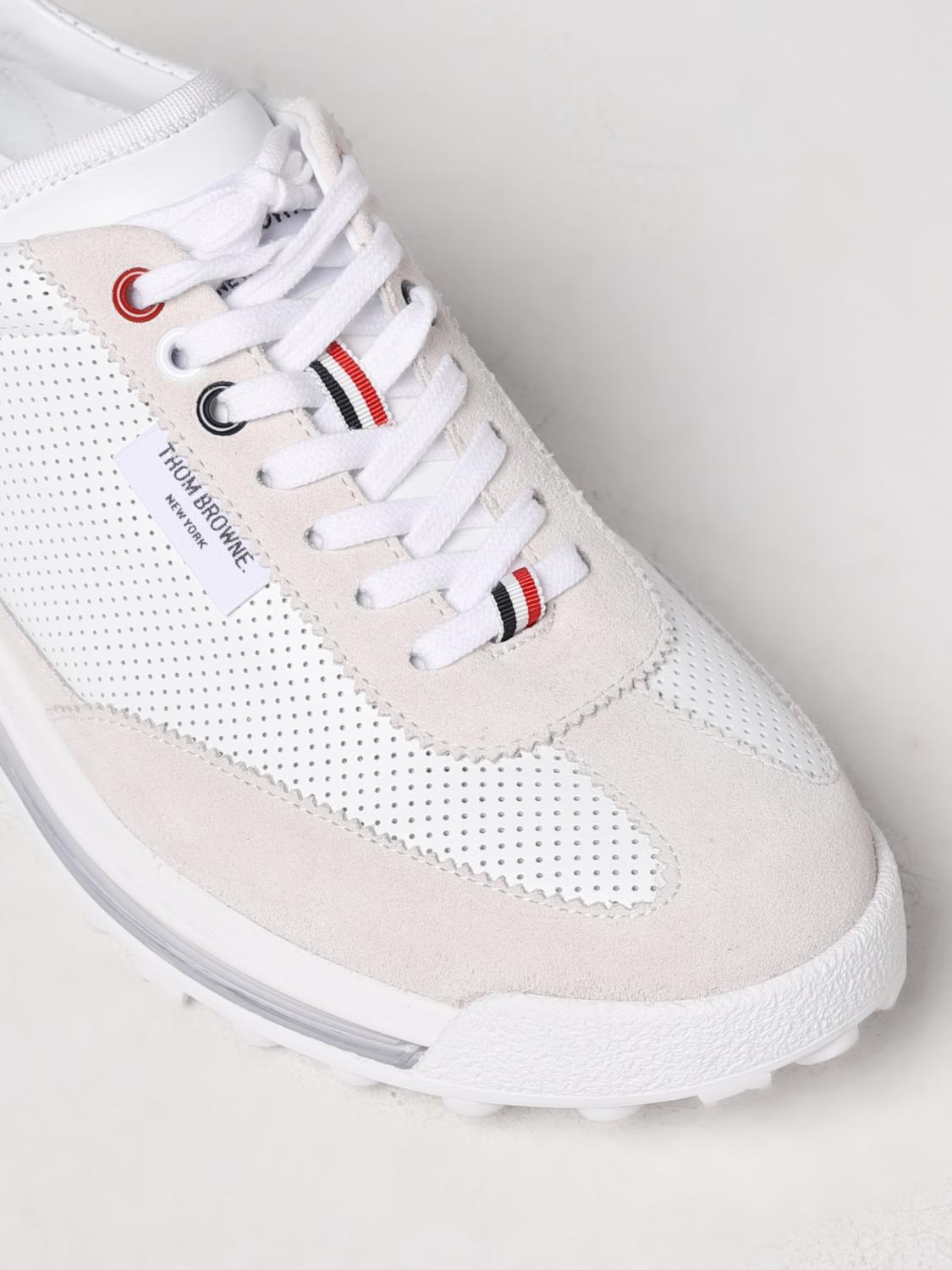 THOM BROWNE SNEAKERS: Tech Runner Thom Browne leather sneakers, White - Img 4