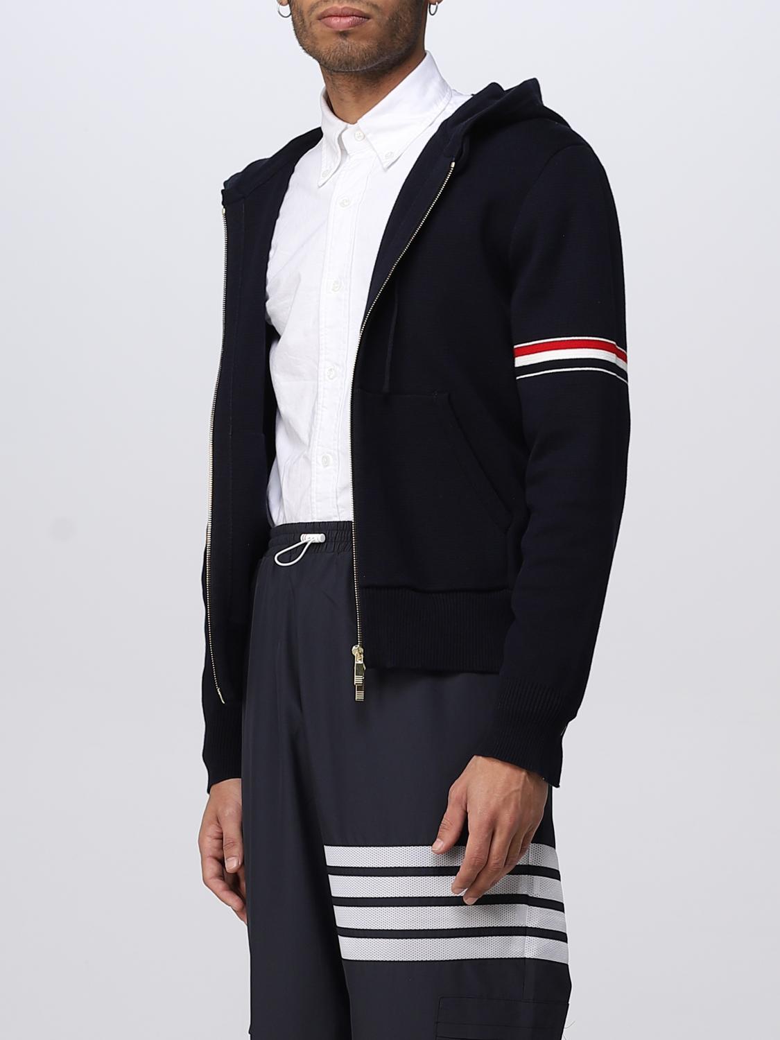 THOM BROWNE SWEATSHIRT: Thom Browne cotton sweatshirt, Navy - Img 4