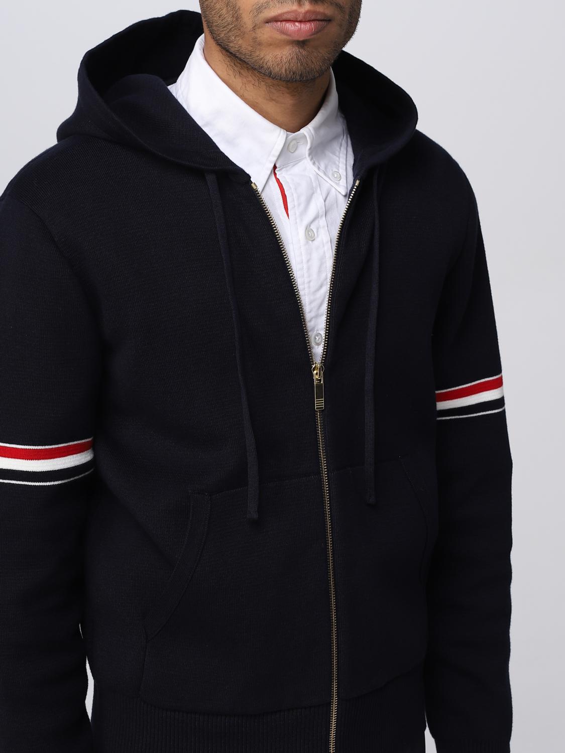 THOM BROWNE SWEATSHIRT: Thom Browne cotton sweatshirt, Navy - Img 5