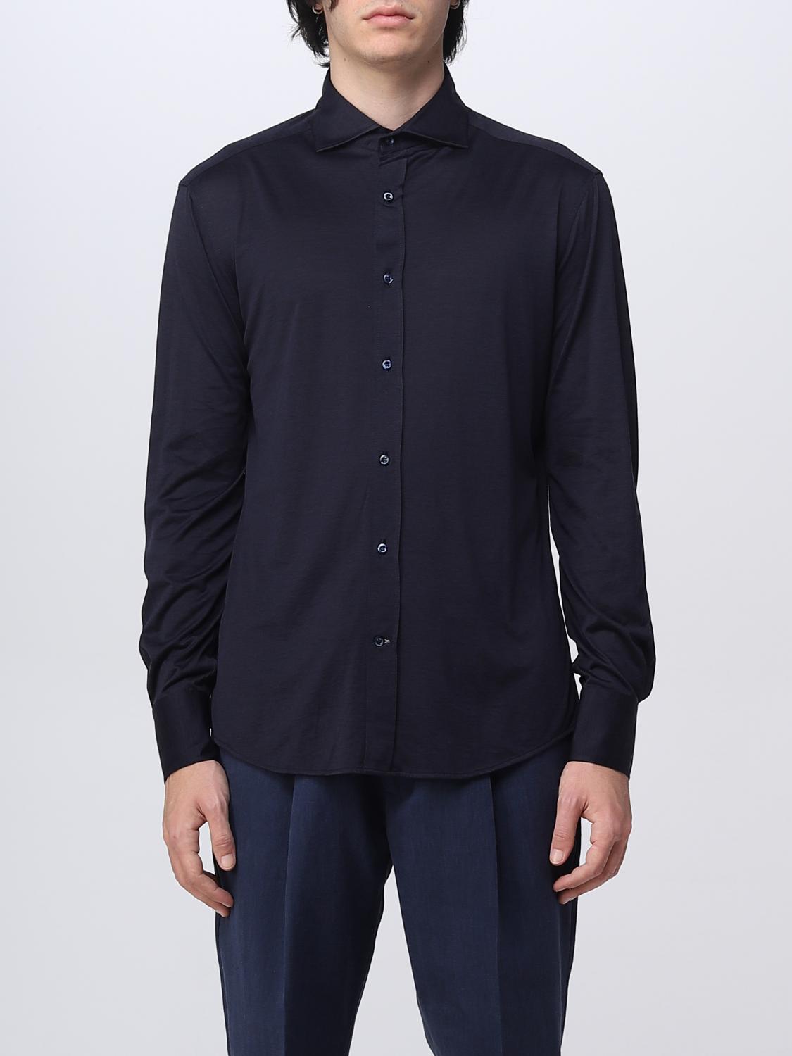 BRUNELLO CUCINELLI SHIRT: Brunello Cucinelli shirt in silk and cotton, Blue - Img 1