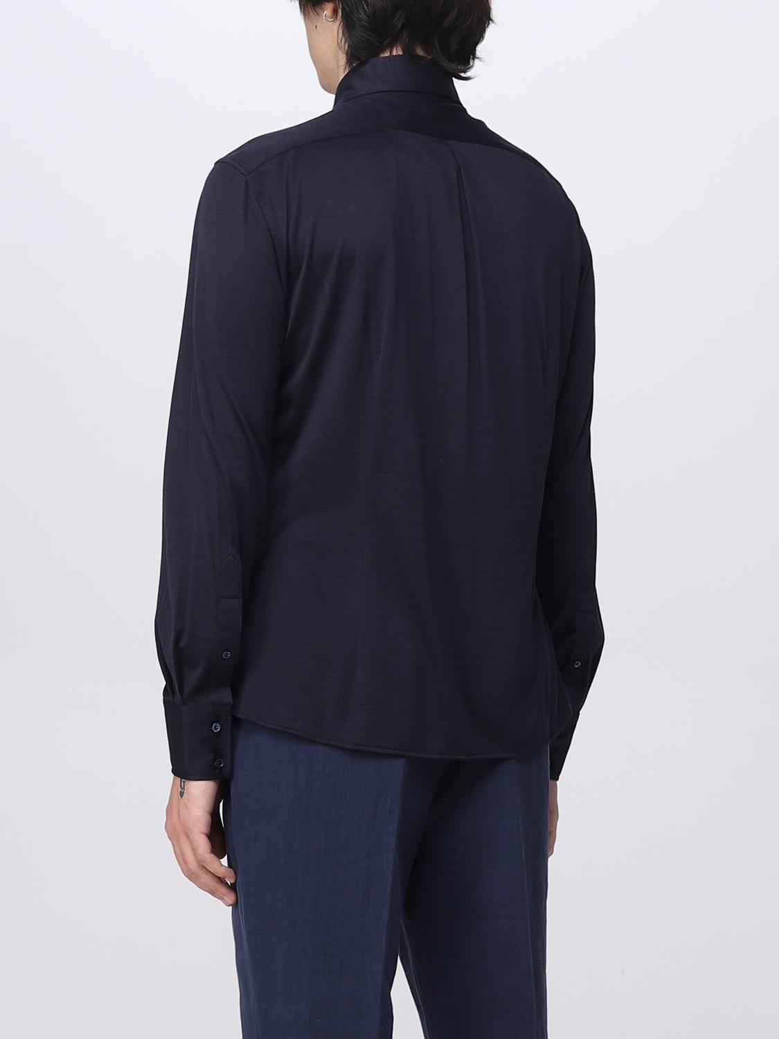 BRUNELLO CUCINELLI SHIRT: Brunello Cucinelli shirt in silk and cotton, Blue - Img 3