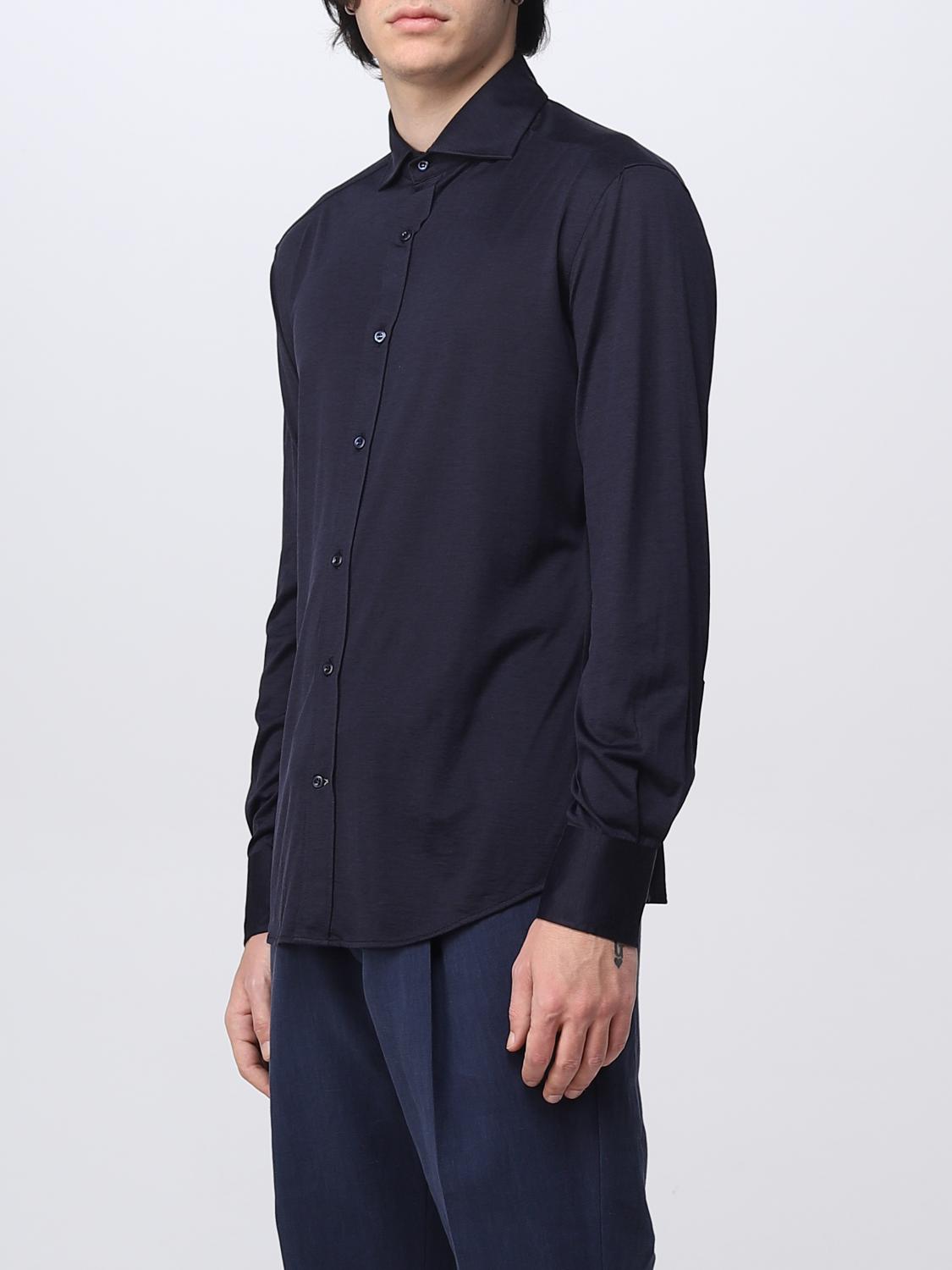 BRUNELLO CUCINELLI SHIRT: Brunello Cucinelli shirt in silk and cotton, Blue - Img 4