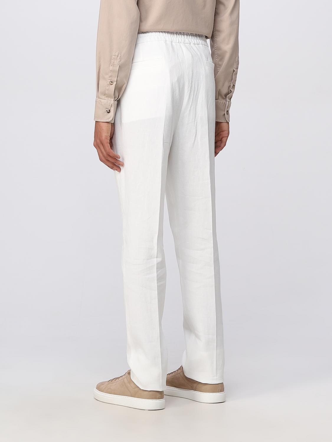Brunello Cucinelli linen pants - White | MW431E1740 | GIGLIO.COM