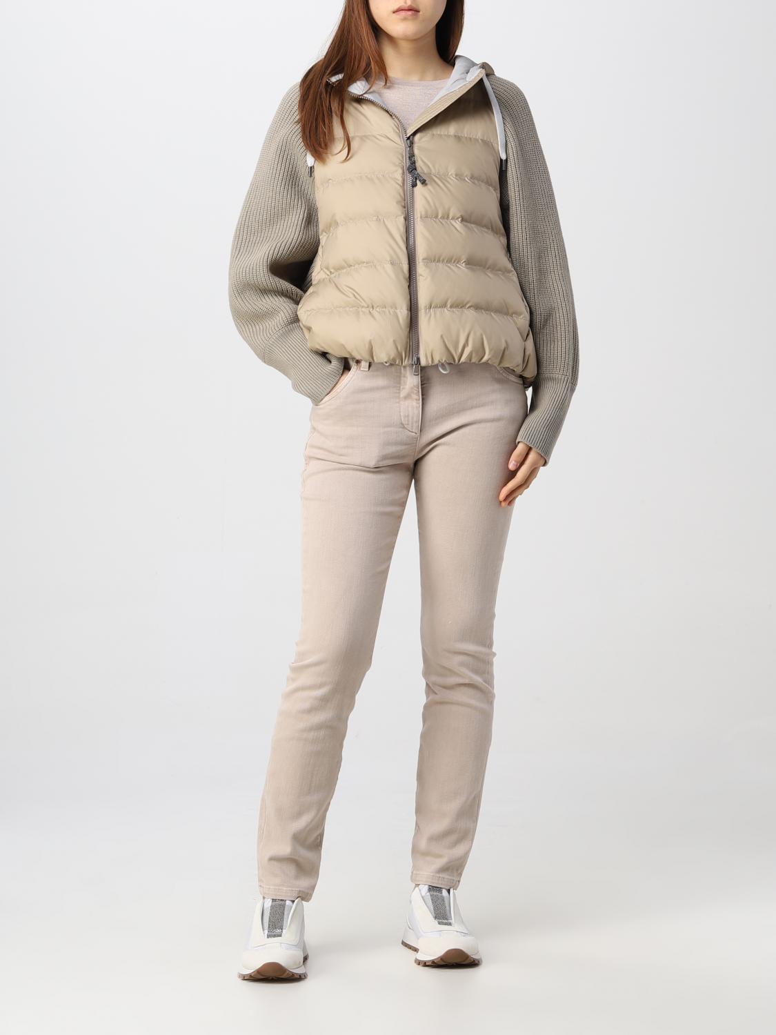 BRUNELLO CUCINELLI JACKET: Burnello Cucinelli waistcoat in nylon and wool, Sand - Img 2