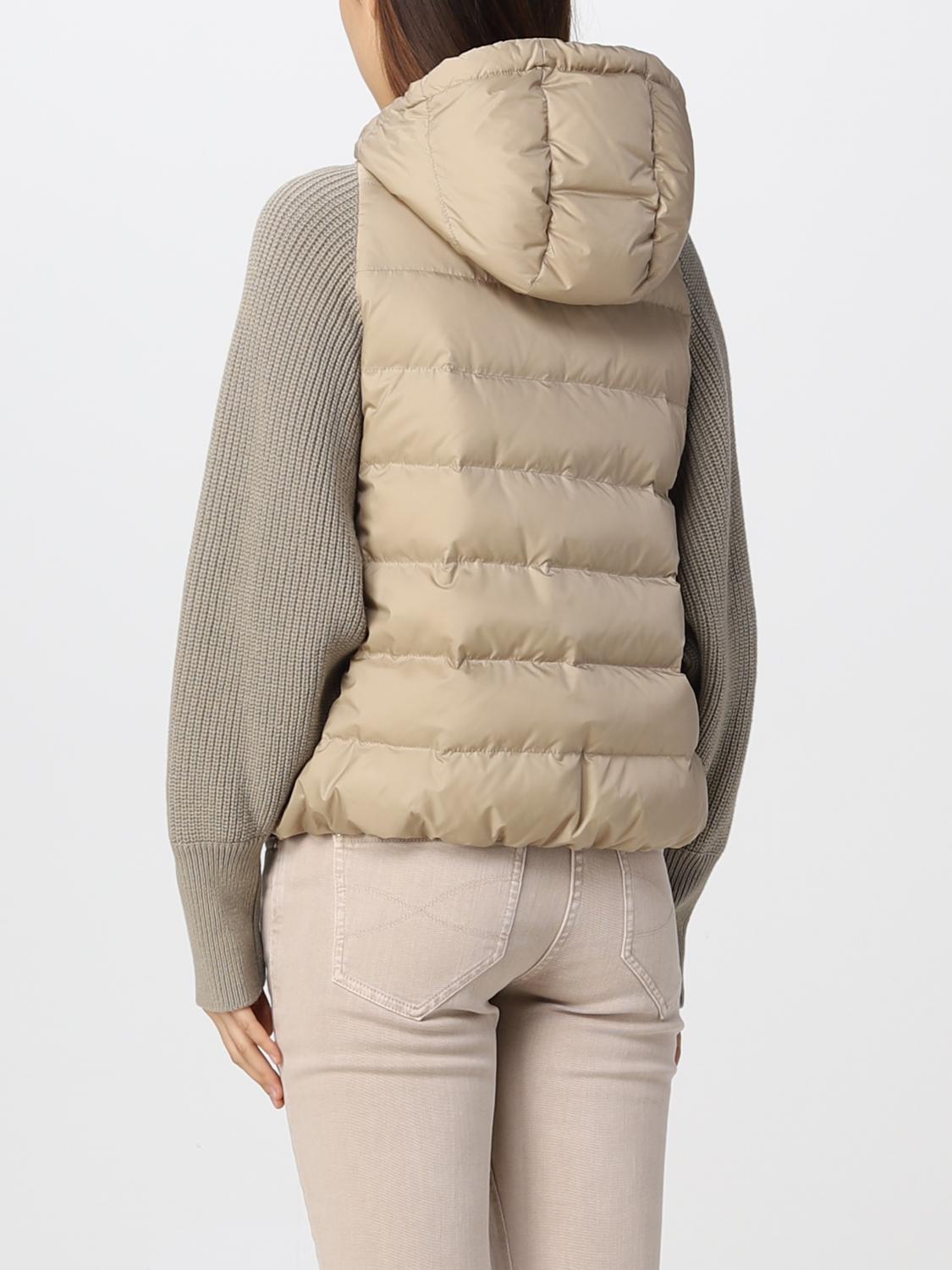 BRUNELLO CUCINELLI JACKET: Burnello Cucinelli waistcoat in nylon and wool, Sand - Img 3