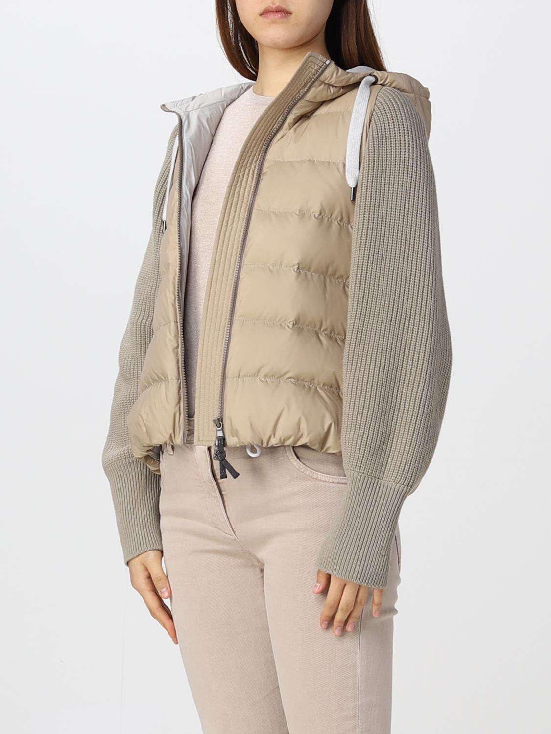 BRUNELLO CUCINELLI JACKET: Burnello Cucinelli waistcoat in nylon and wool, Sand - Img 4