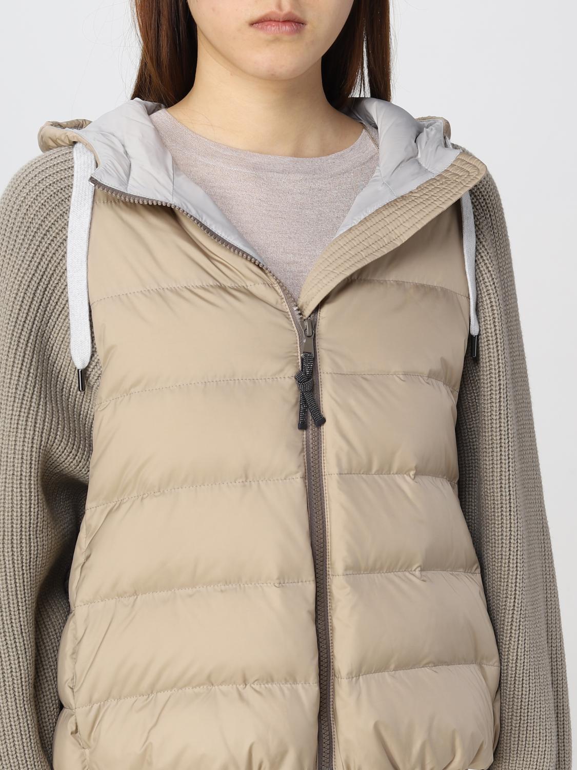 BRUNELLO CUCINELLI JACKET: Burnello Cucinelli waistcoat in nylon and wool, Sand - Img 5