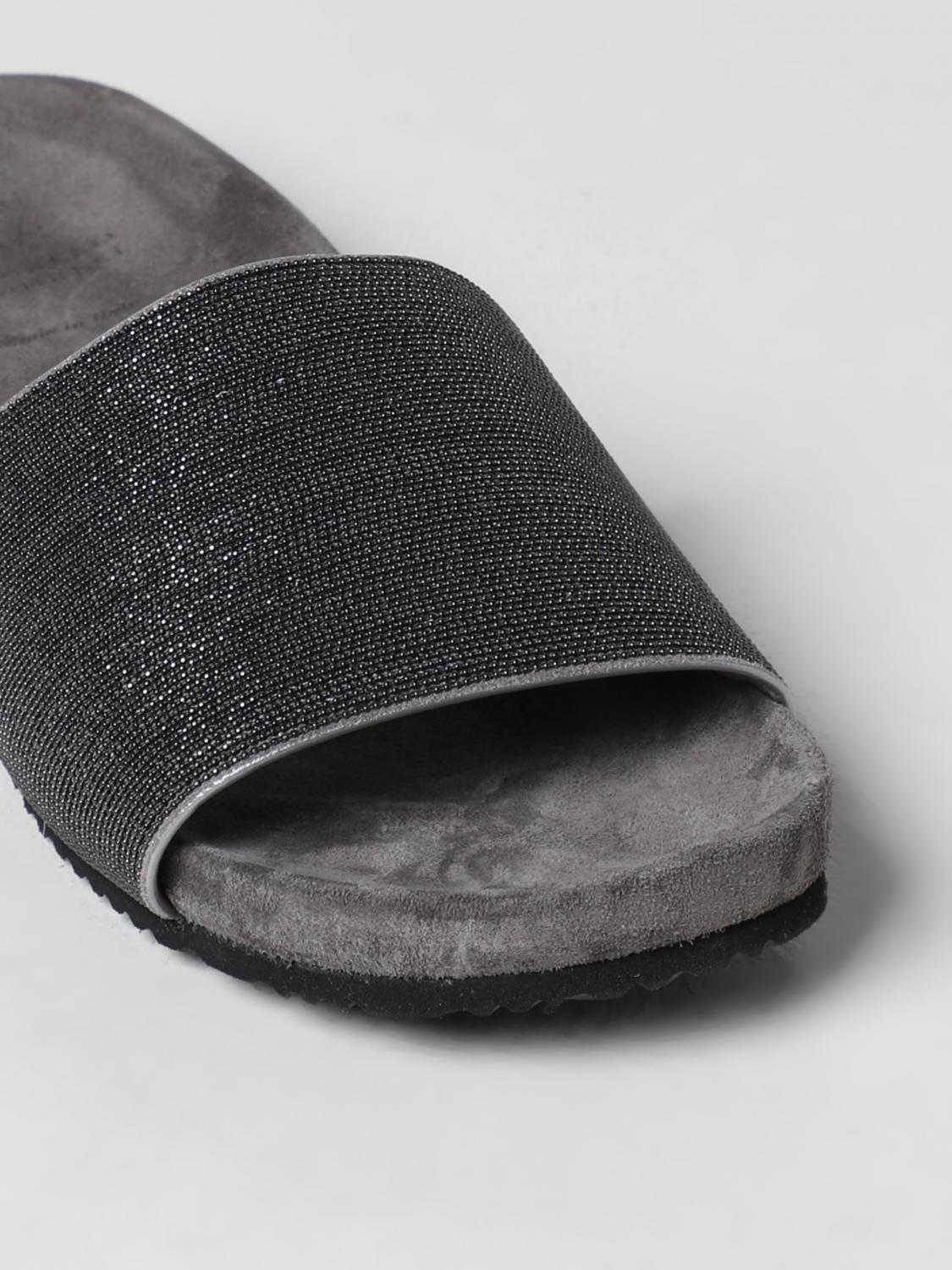 サンダル・ミュール BRUNELLO CUCINELLI Women Sandals MZMIG1390 C6351 Grey BRUNELLO CUCINELLI: Shoes woman - Grey | Brunello Cucinelli
