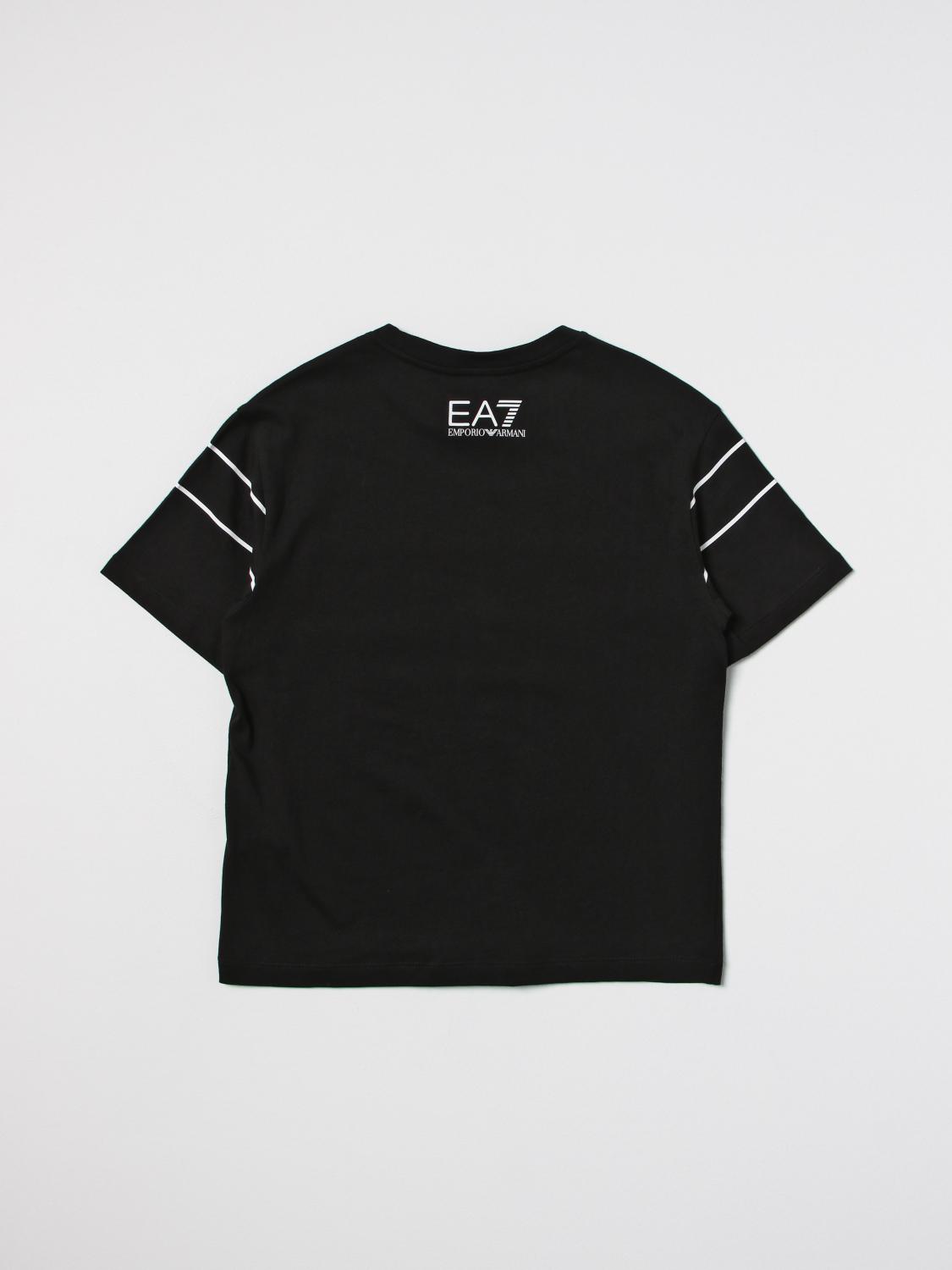 EA7 T-SHIRT: T-shirt kids Ea7, Black - Img 2