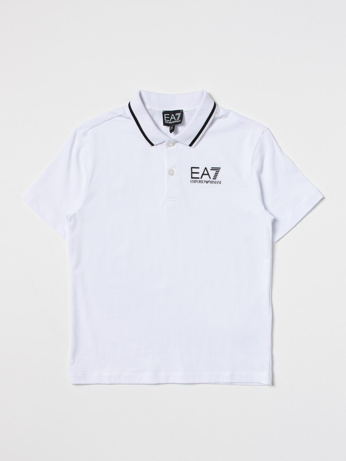 EA7 폴로 셔츠: 폴로 셔츠 남아 Ea7, 화이트 - Img 1