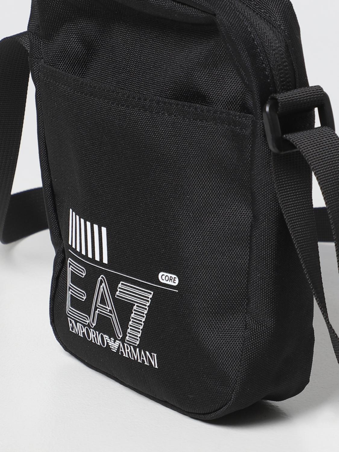 EA7 BORSA A TRACOLLA: Borsello a tracolla in poliestere con logo ea7, Nero - Img 3