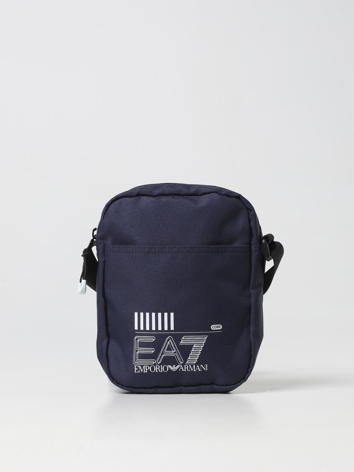 EA7 BORSA A TRACOLLA: Borsello a tracolla in poliestere con logo ea7, Blue Navy - Img 1